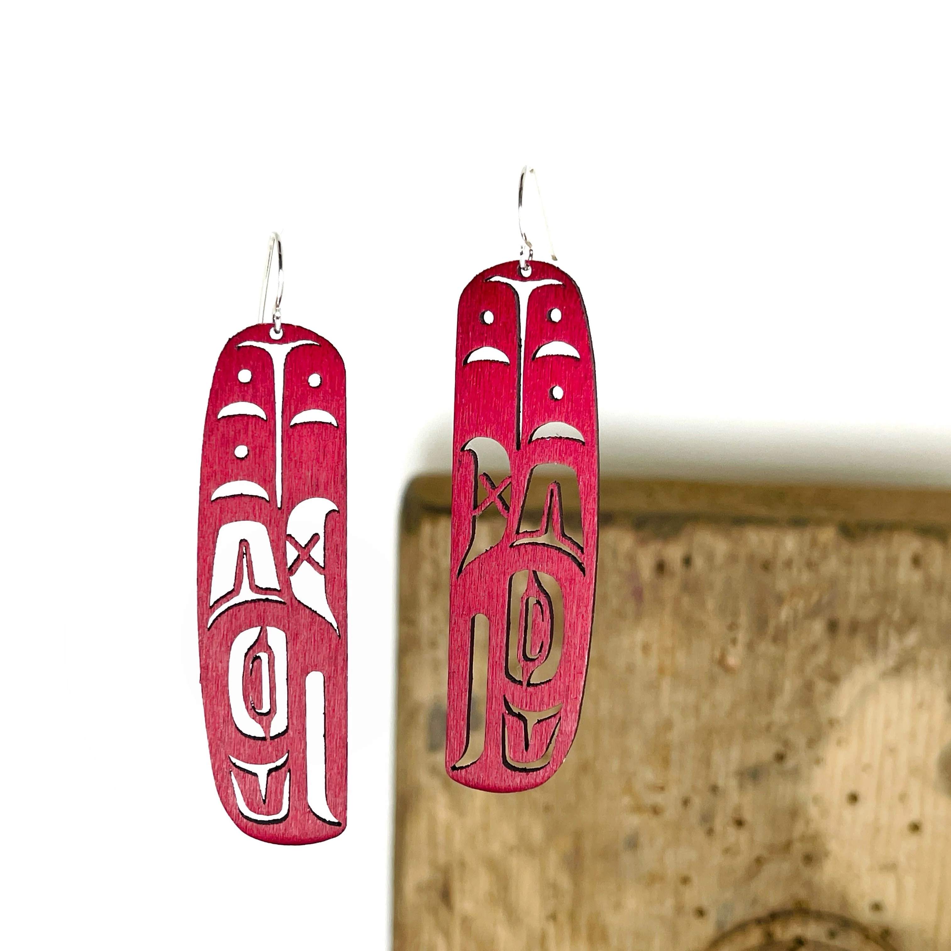 Diving Raven Earrings - Aluminum - Image 3